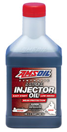 AIO, AMSOIL Synthetic 2-Stroke Injector Oil is recommended for use in all two-stroke outboard motor and snowmobiles. Meets the requirements for warranty protection protection by BRP®/Evinrude®/Johnson®/Ski-Doo® • Polaris® • Mercury® • Arctic Cat® • Yamaha® • Suzuki® • Kawasaki® • Mariner® • Force® Use as injection oil or 50:1 pre-mix (2.6 oz. per U.S. gallon of gas). For Evinrude factory-lean setting, use AMSOIL HP Marine Synthetic 2-Stroke Oil.