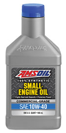 AMSOIL 10W-40 small engine oil is sold by the Synthetic Oil Depot in Spokane, Washington.