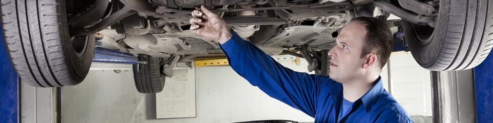 suspension system check during annual vehicle maintenance. 